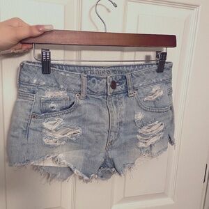 Distressed Denim Shorts - image 1